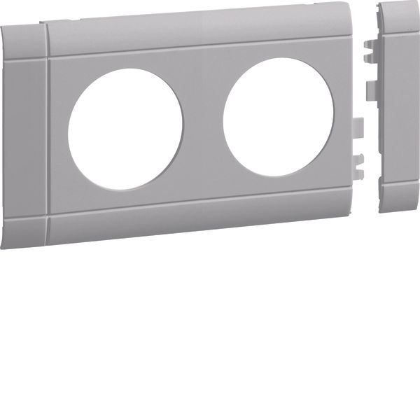 Frontplate 2-gang socket lid 80 lg image 1