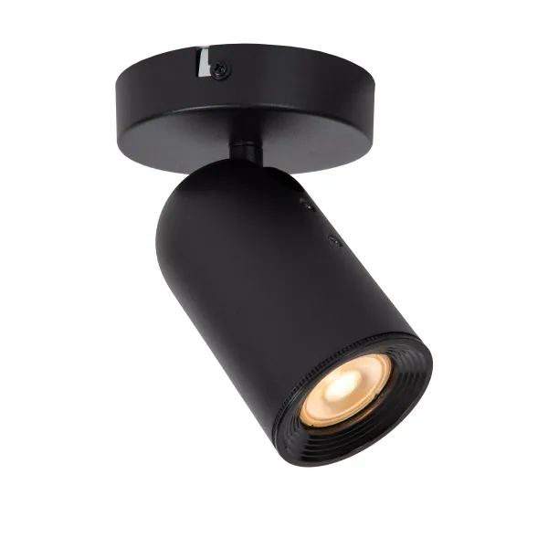 Lucide PUNCH - Wall spotlight - 1xGU10 - Black image 1