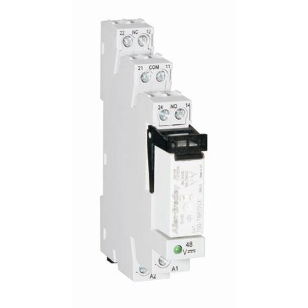 Terminal Block Relay, 2P, 10A, 110/125V AC/DC, Screw Terminals image 1