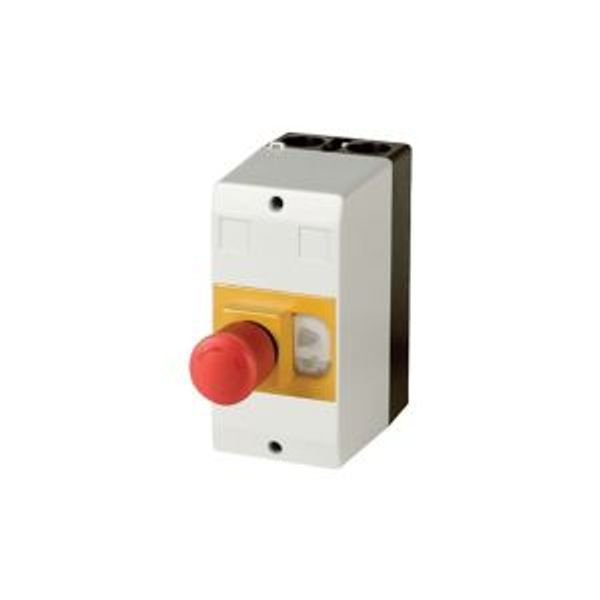 Insulated enclosure, IP65_x, +emergency switching off mushroom push-button, key-actuated, for PKZ01 image 2