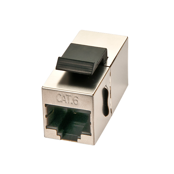 Cat.6 STP RJ45 female coupler Keystone Classic RJ45 STP coupler Classic, 360 degrees shielded image 1