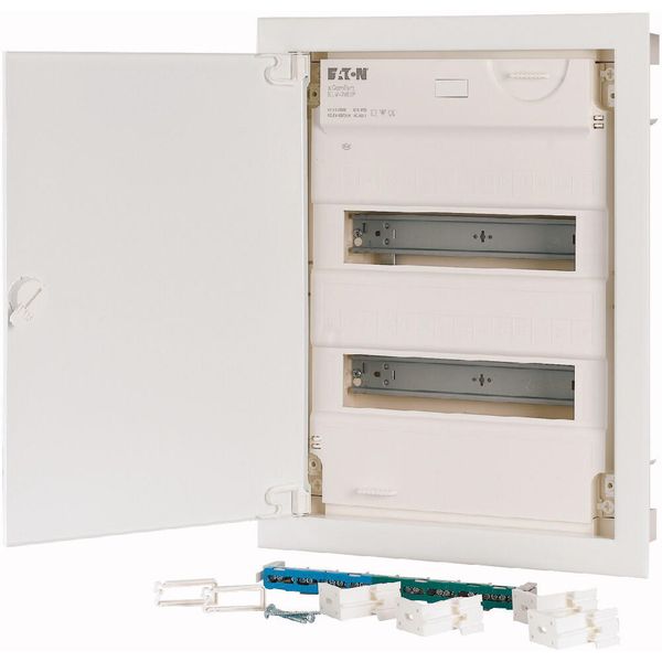 Compact distribution board-flush mounting, 2-rows, super-slim sheet steel door image 13