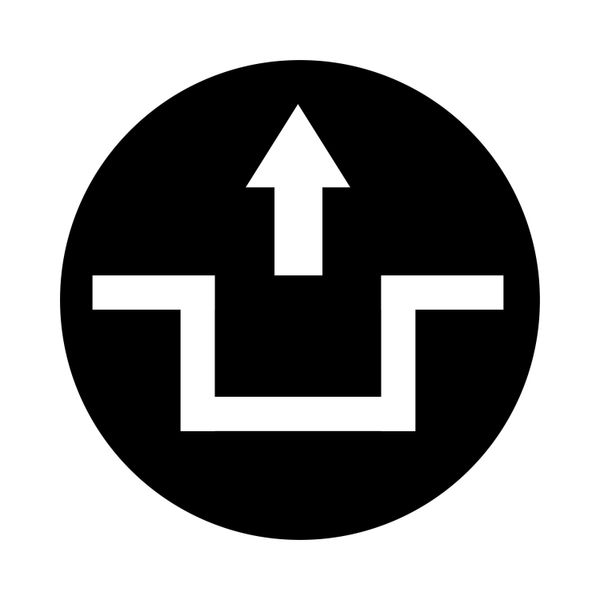 Button plate, raised black, unlock symbol image 3