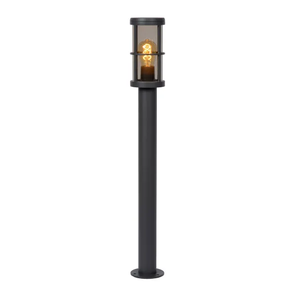 Lucide NAVI - Bollard light Outdoor - Ø 12 cm - 1xE27 - IP54 - Anthracite image 1