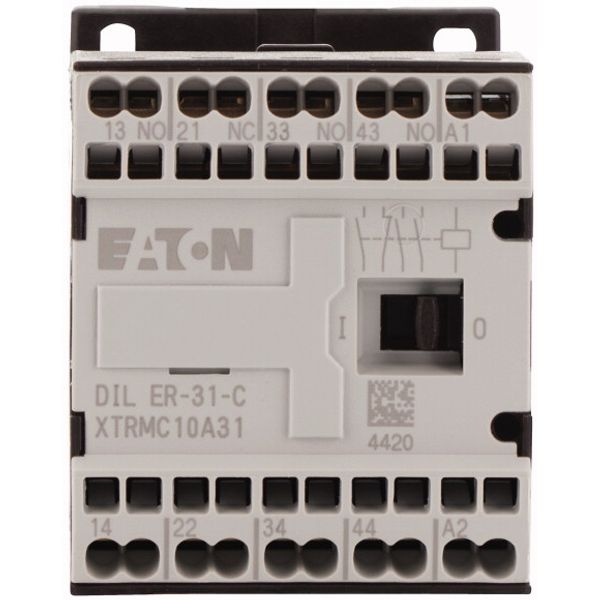 Contactor relay, 230 V 50 Hz, 240 V 60 Hz, N/O = Normally open: 3 N/O, N/C = Normally closed: 1 NC, Spring-loaded terminals, AC operation image 2