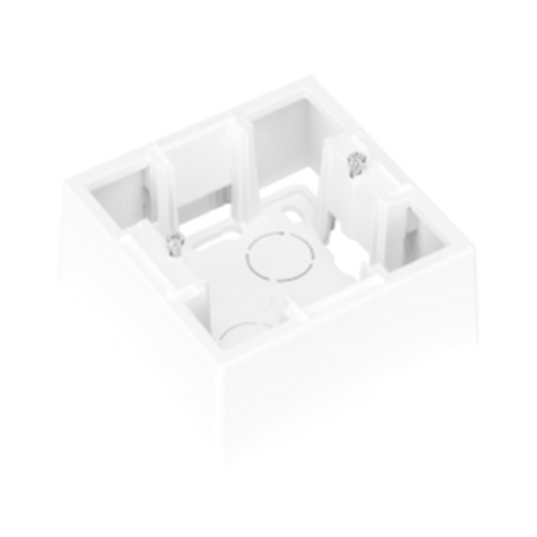 WALL MOUNTING BOX FOR DAHLIA PLATE - 1 GANG - WHITE image 1