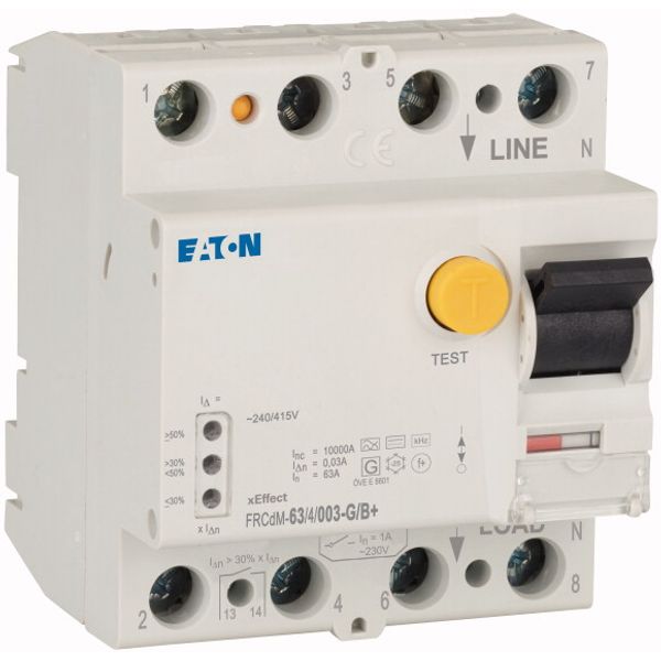 Digital residual current circuit-breaker, all-current sensitive, 63 A, 4p, 30 mA, type G/B+ image 2