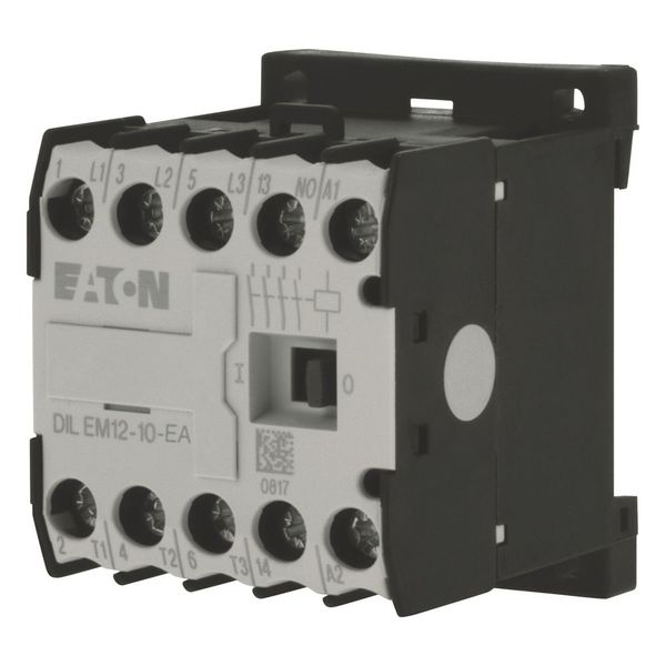 Contactor, 24 V DC, 3 pole, 380 V 400 V, 5.5 kW, Contacts N/O = Normally open= 1 N/O, Screw terminals, DC operation image 2