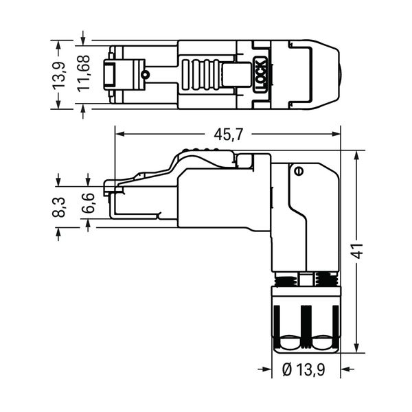 Connector PROFINET RJ-45 Cat. 6A image 3