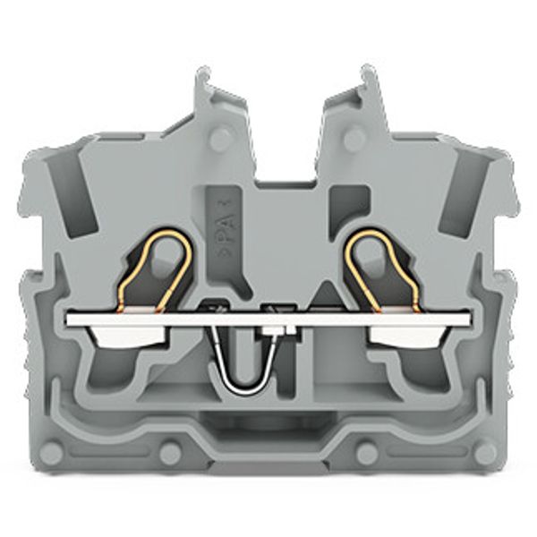 2-conductor miniature through terminal block with operating slots 1 mm image 2