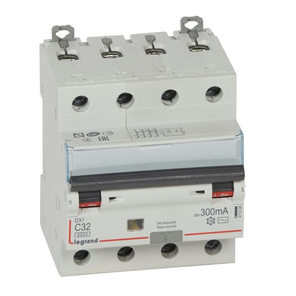 RCBO - DX³ 6000 -10 kA -4P-400 V~ -32 A -300 mA -AC type image 1