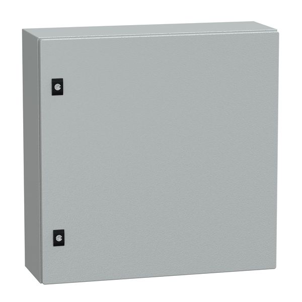 Spacial CRN plain door w/o mount.plate. H600xW600xD200 IP66 IK10 RAL7035.. image 1