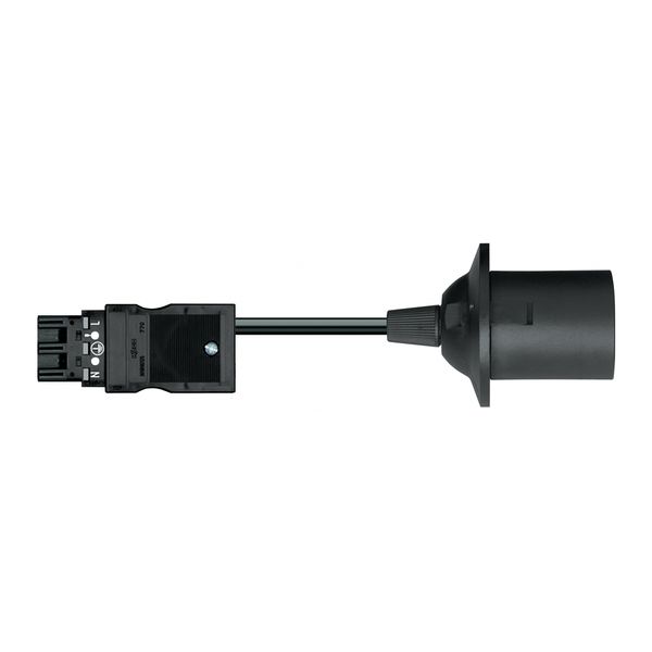 pre-assembled adapter cable Eca Plug/Lamp socket E 27 black image 3