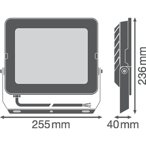 FLOODLIGHT COMPACT 90W 840 SYM 100 BK image 15