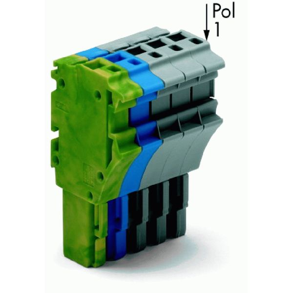 1-conductor female connector Push-in CAGE CLAMP® 4 mm² green-yellow/bl image 3