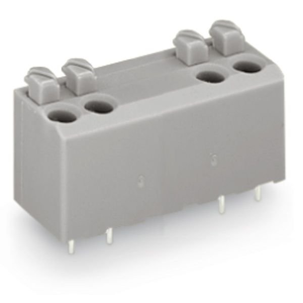 PCB terminal block push-button 1.5 mm² gray image 1