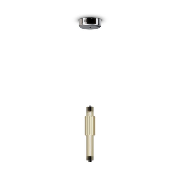 Modern Verticale Pendant lamp Chrome image 1