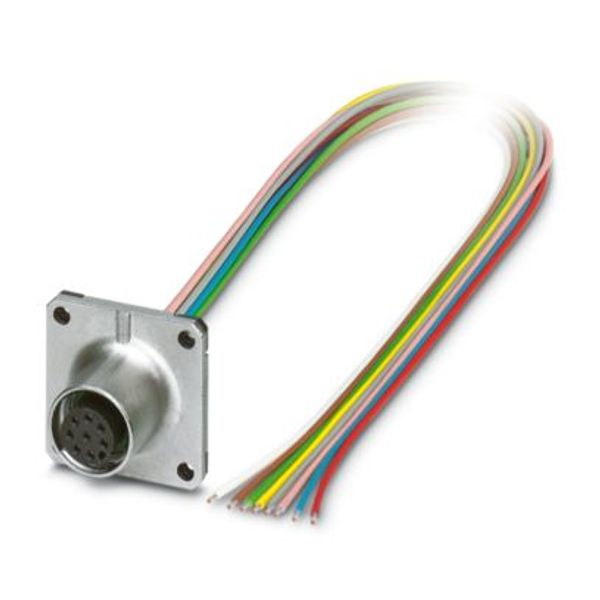 SACC-SQ-M12FS-8CON-25F/0,5X - Device connector front mounting image 1