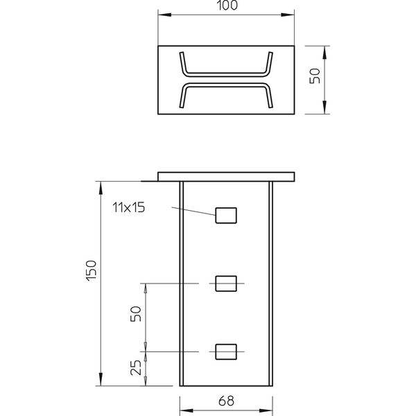 KI 8 AOX FT Head plate for IS 8 support for welding 100mm image 2