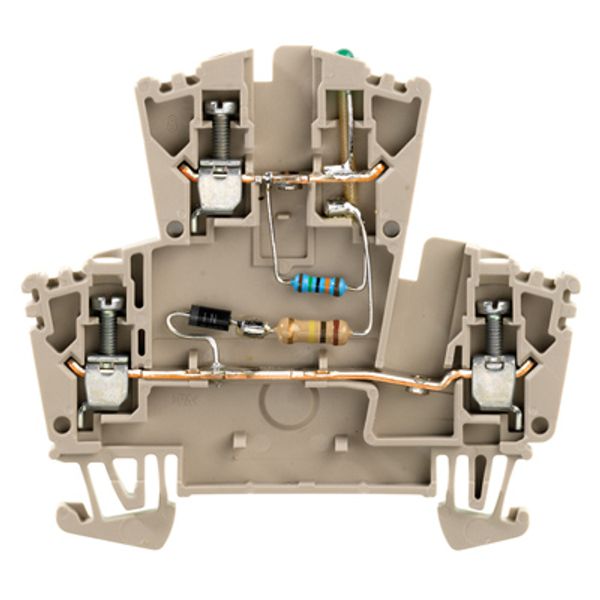 Component terminal block, Screw connection, 2.5 mm², 230 V, TS 35, dar image 1