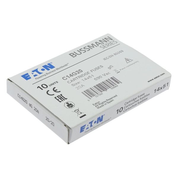 Fuse-link, LV, 20 A, AC 690 V, 14 x 51 mm, gL/gG, IEC image 12