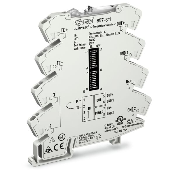 Temperature signal conditioner for thermocouples Current and voltage o image 1