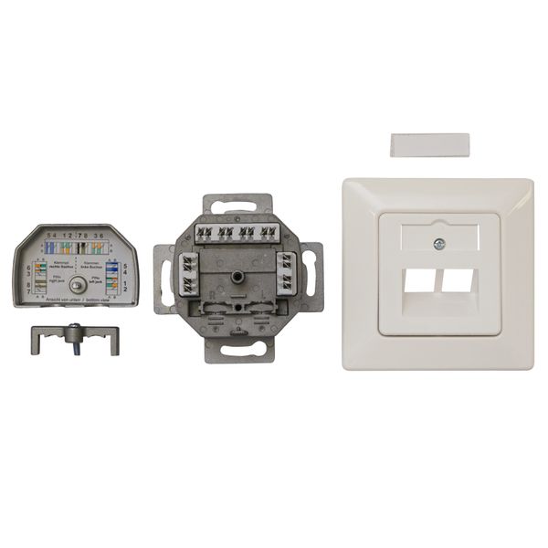 DE-EMBEDDED LINE Data Outlet 2xRJ45 shielded 10GB Class Ea image 5