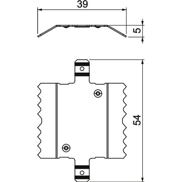 PLM SI 0404 Joint connector for PLM D 0404 54x39x5 image 2