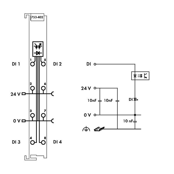 4-channel digital input 24 VDC 3 ms light gray image 5