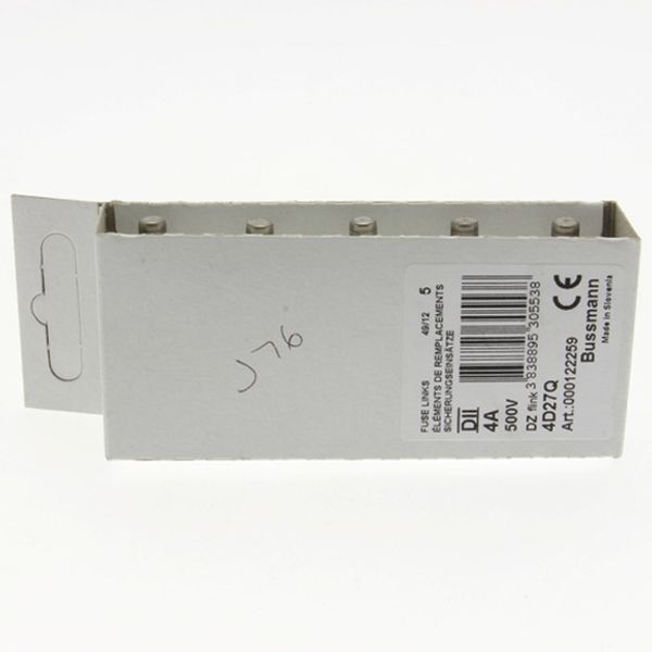 Fuse-link, LV, 4 A, AC 500 V, D2, gR, IEC, fast acting image 1