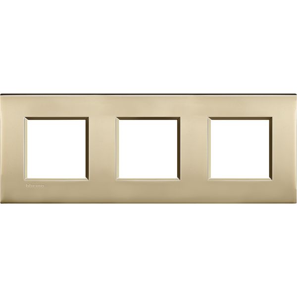 LL - cover plate 2x3P 71mm gold mat image 2