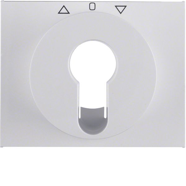 Centre plate for key push-button for blinds/key switch, K.1, p. white  image 1