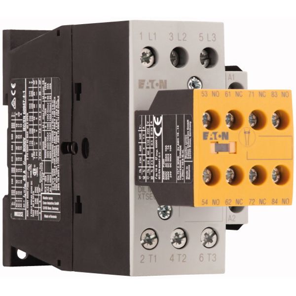 Safety contactor, 380 V 400 V: 15 kW, 2 N/O, 3 NC, RDC 24: 24 - 27 V DC, DC operation, Screw terminals, with mirror contact. image 4