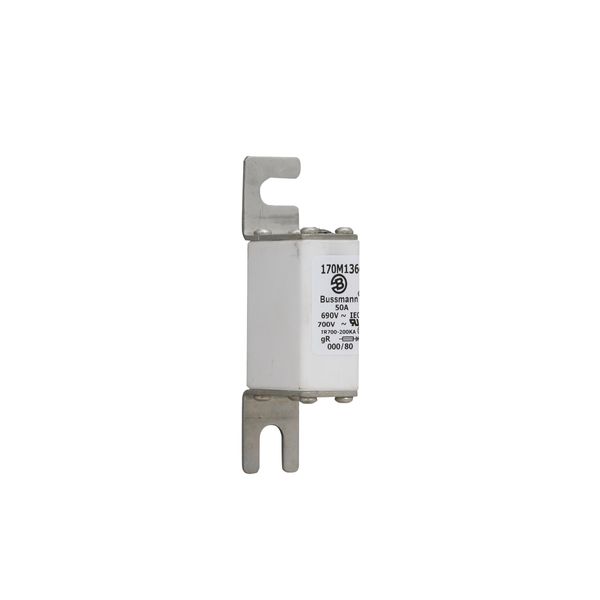 Fuse-link, high speed, 50 A, AC 690 V, DIN 000, 21 x 40 x 100 mm, gR, DIN, IEC, single indicator image 14