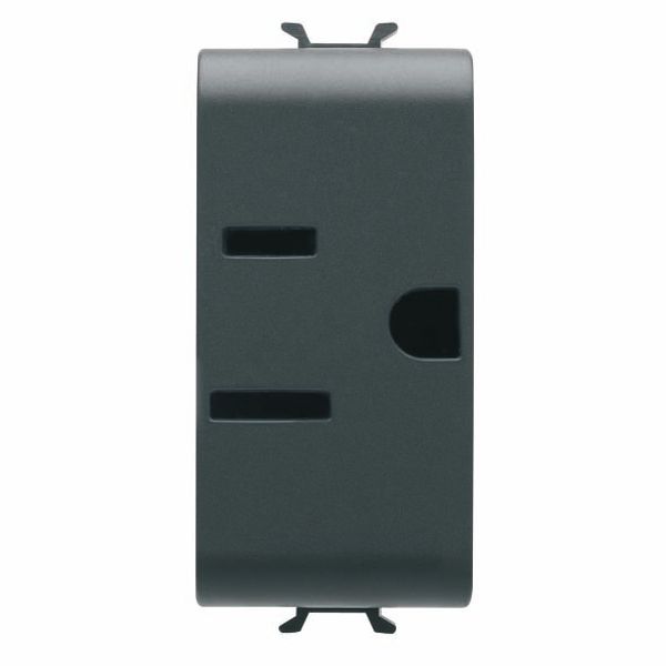 USA STANDARD SOCKET-OUTLET 250/125V ac - 2P+E 15A - 1 MODULE - SATIN BLACK - CHORUSMART image 2