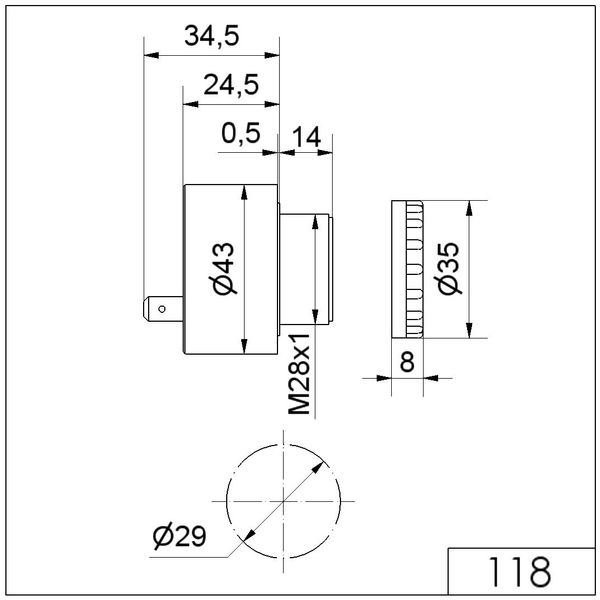 Electr. Buzzer EM Contin. tone 12VDC GY image 3