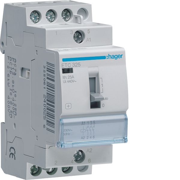 Night & Day Contactor 25A, 3NO, 230V image 1