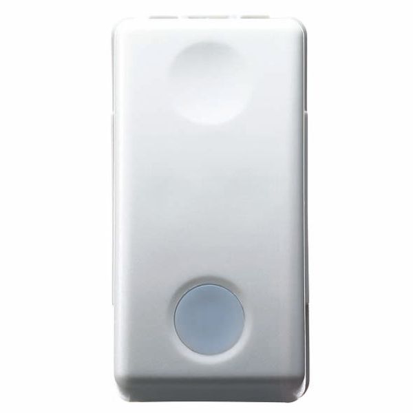 PUSH-BUTTON 1P 250V ac - NO 10A - BACKLIT 230V ac - WITH REPLACEABLE NEUTRAL LENS - 1 MODULE - SYSTEM WHITE image 2