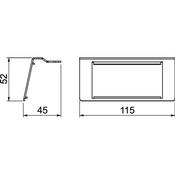 MT UH1 2M45 Mounting tray for UDHOME-ONE 2x Modul 45 cut out 45x52x115 image 2