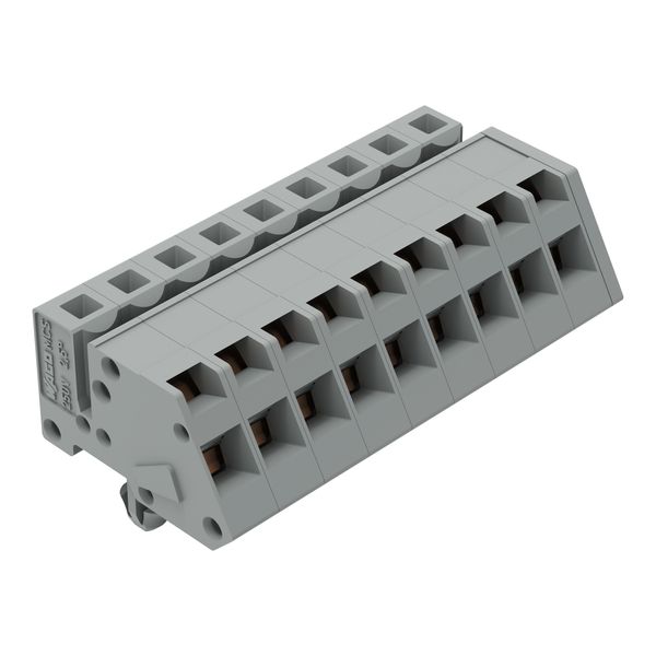 1-conductor female connector, angled CAGE CLAMP® 2.5 mm² gray image 1