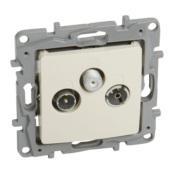 TV-R-SAT terminal socket Niloé - attenuation -10 dB - ivory image 1