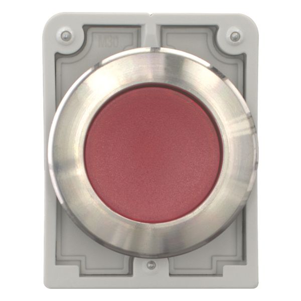 Illuminated pushbutton actuator, RMQ-Titan, flat, maintained, red, blank, Front ring stainless steel image 5