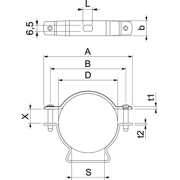 ASL 733 63 ALU Distance saddle with slot 53-63mm image 2