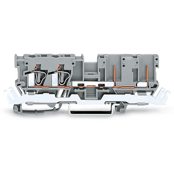 2-conductor/2-pin carrier terminal block with shield contact for DIN-r image 2