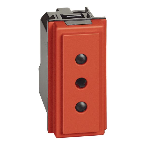 L.NOW - socket 2P+E 10A 250Vac red image 1