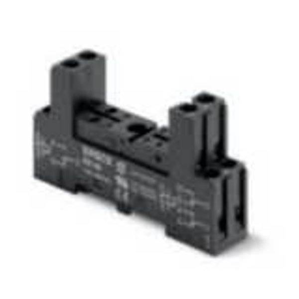 Relay socket for PCB relays, DIN rail mounting, 2 stages, 1 or 2 PDT, AA039987A image 2