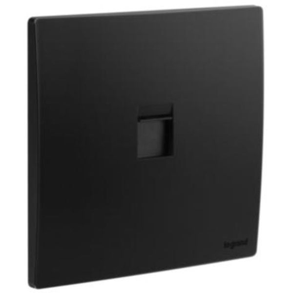 Mallia Senses 1 gang keystone adapter - Matt Black image 1