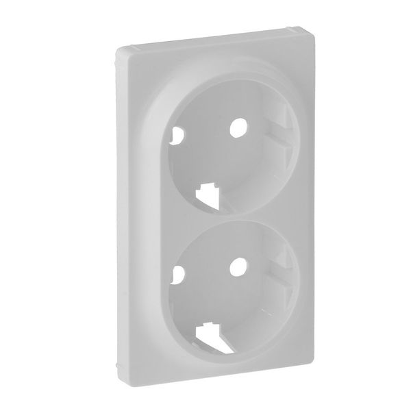 Cover plate Valena Life - 2x2P+E socket - German standard - white image 1