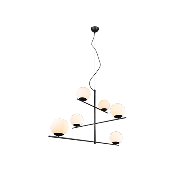 Pure pendant 6-pc E14 matt black image 1