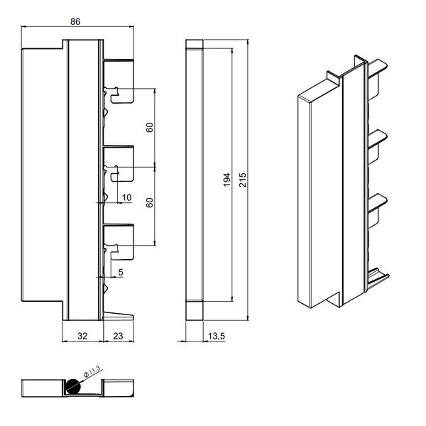 Side module for TYTAN R, for 60mm, high version image 1